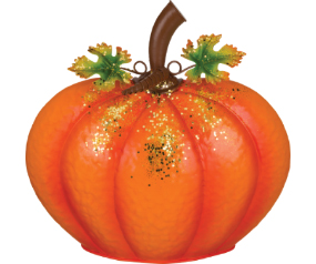 Gilded Pumpkin Decor Orange