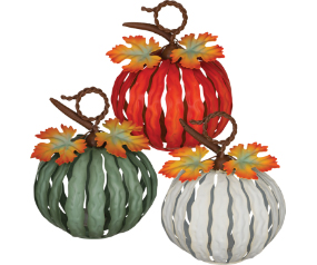 LED Pumpkin Decor SM S/3 Multi