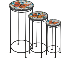 Plant Stnd Tall S/3 Bttrfly