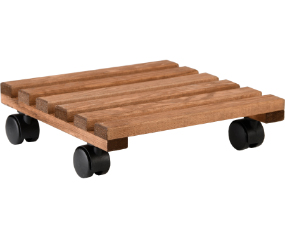 Square Med Wood Plant Trolley