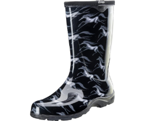 Rainboot Wm Horse Black 6
