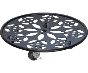 Round Flower Steel Plant Caddy