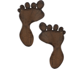 Bare Feet Stepping Stone