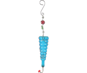 Blue Hummingbird Feeder