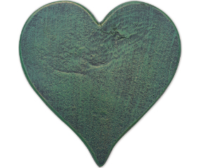 Heart Stepping Stone Verdigris