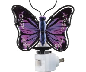 Night Light Bttrfly Purp