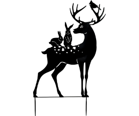 Silhouette Stake Buck