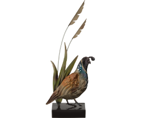 Metallic Quail Decor