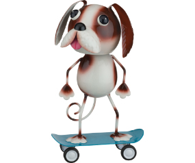 Skateboard Decor Dog