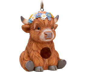Highland Cow Birdhouse