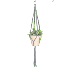 Medium Plant Hanger Silv/Bead