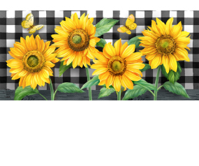 Checkered Sunflower Mini Mat