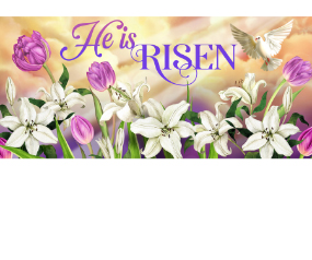 He Is Risen Lillies Mini Mat